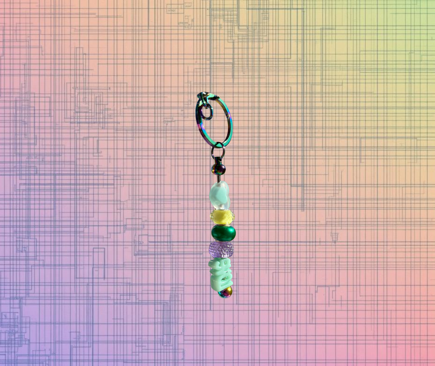 Bead and Charm Keychain