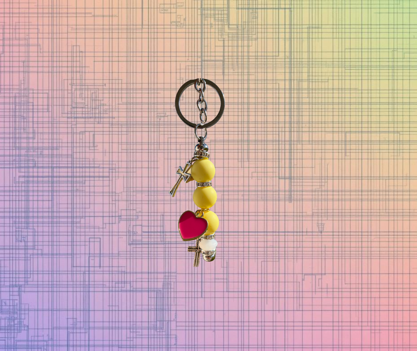 Bead and Charm Keychain