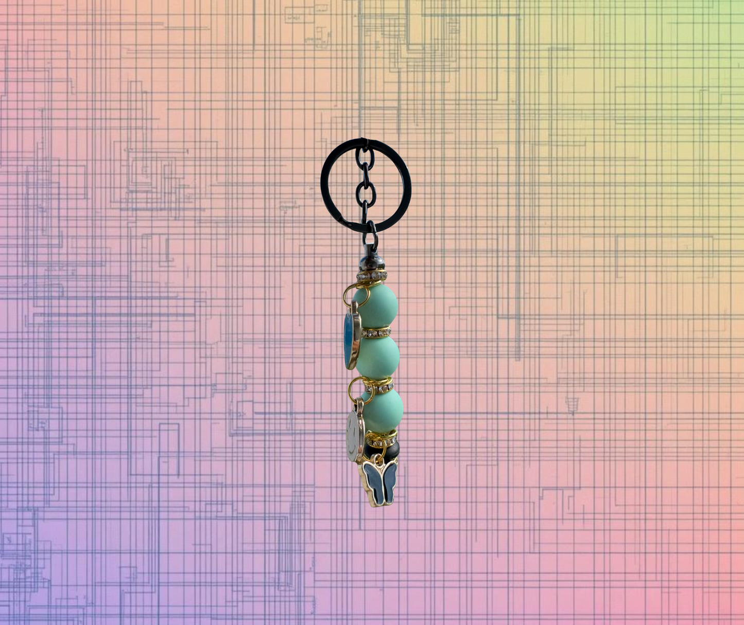 Bead and Charm Keychain