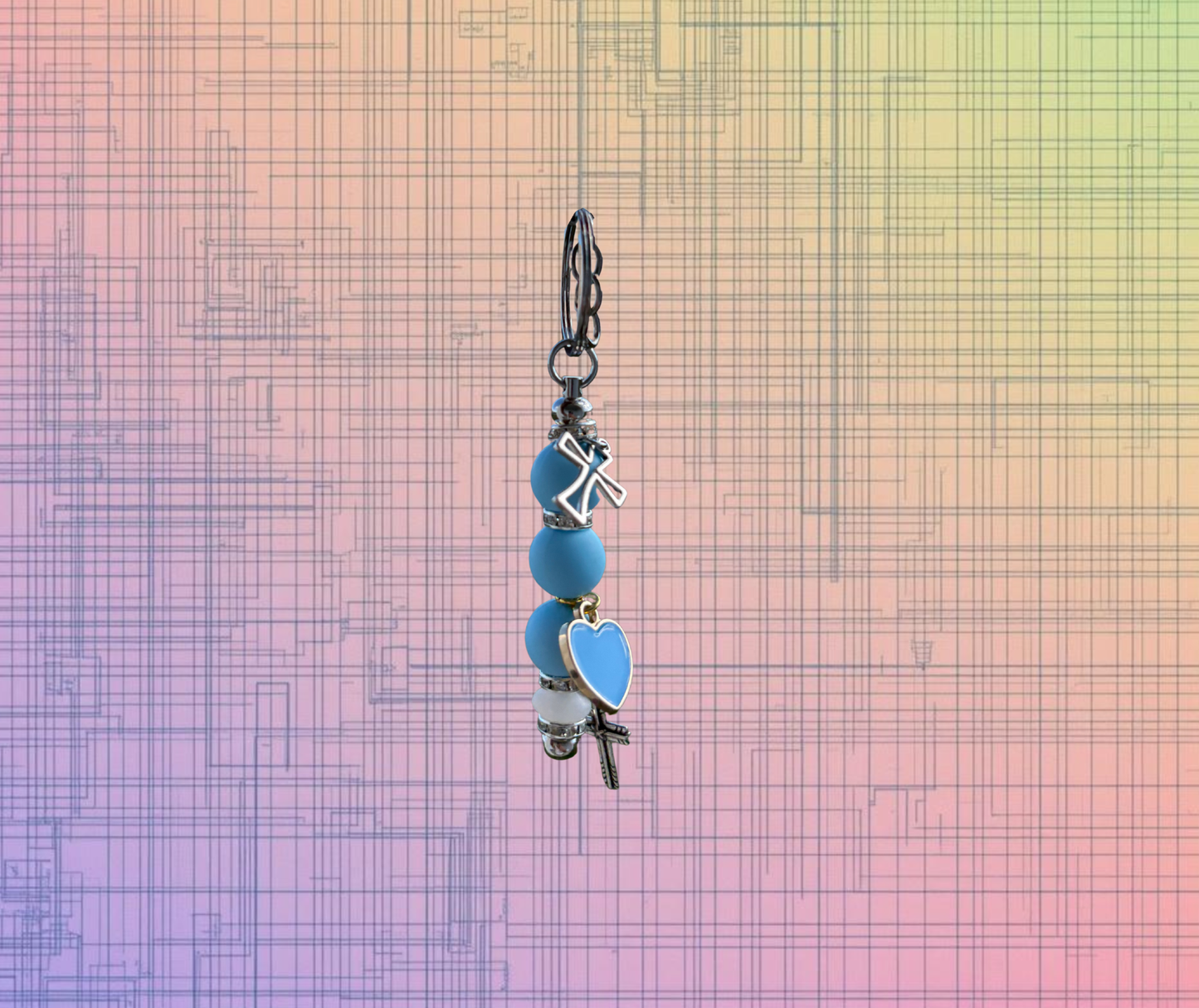 Bead and Charm Keychain