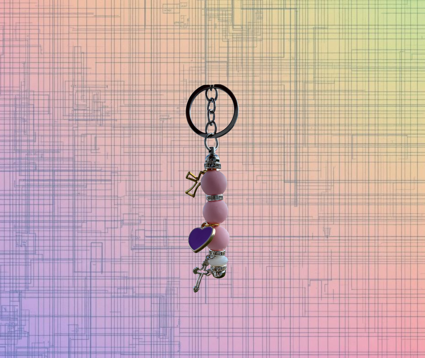 Bead and Charm Keychain