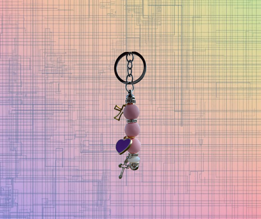 Bead and Charm Keychain