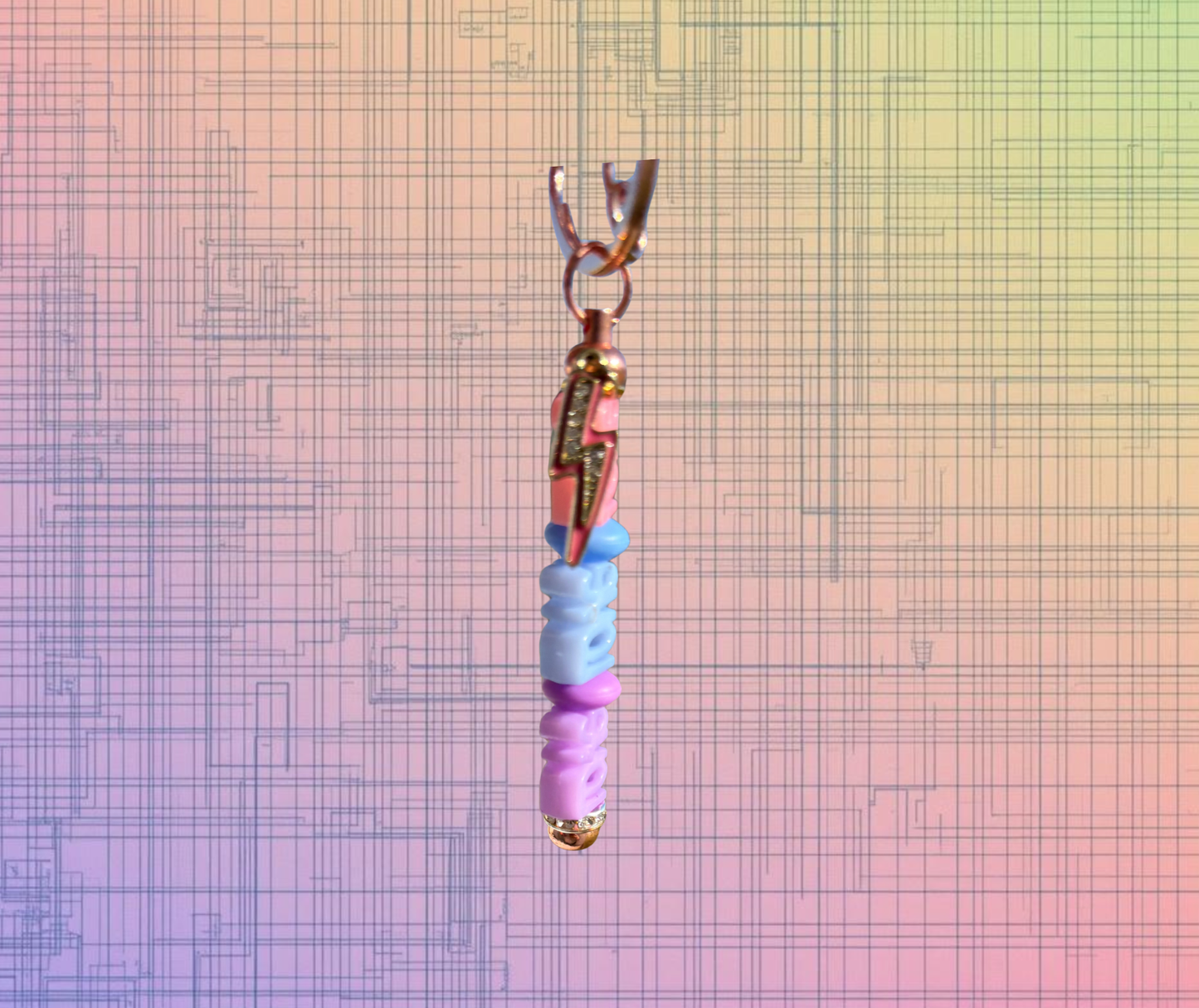 Bead and Charm Keychain