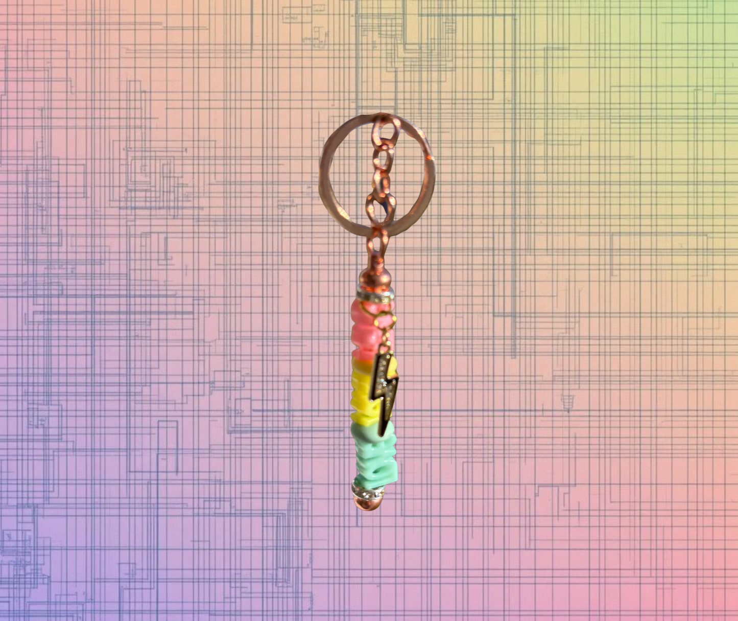 Bead and Charm Keychain