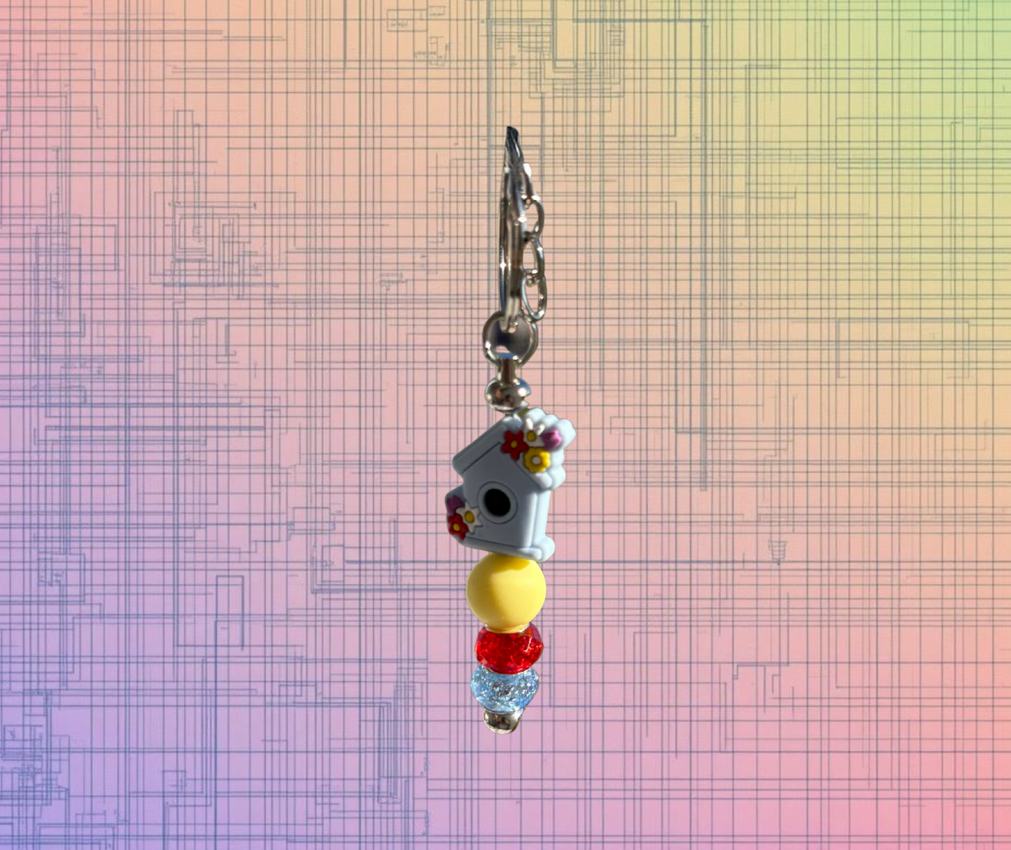 Bead and Charm Keychain
