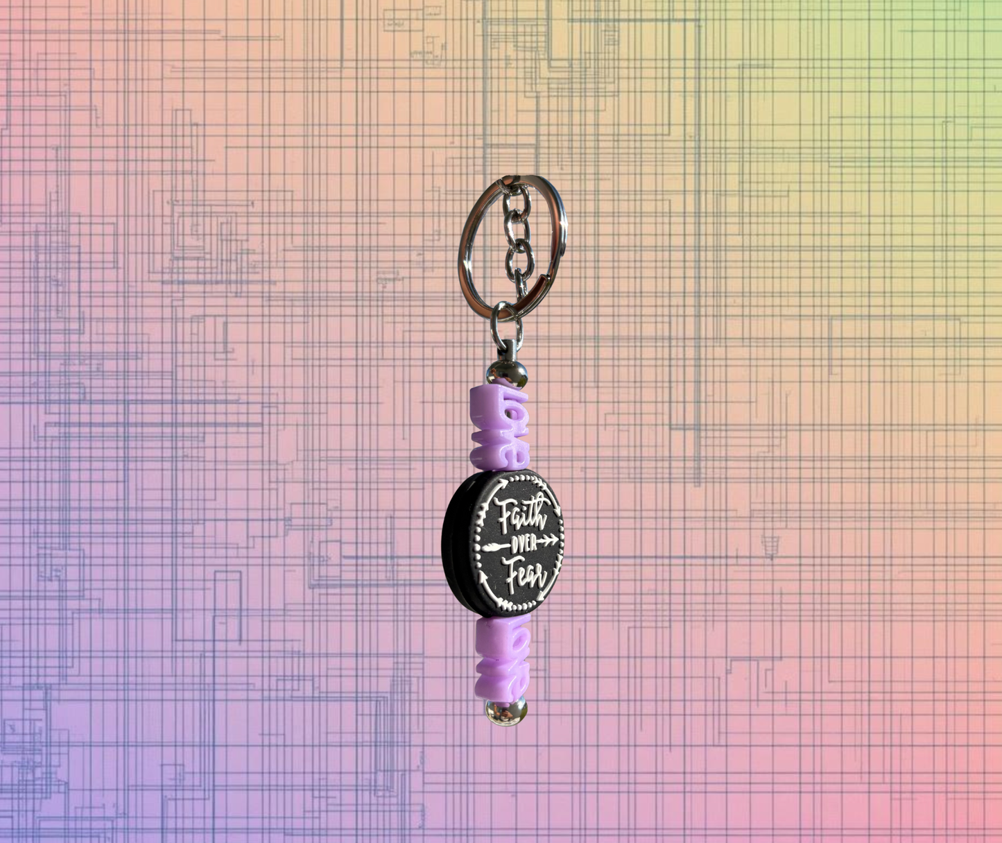 Bead and Charm Keychain