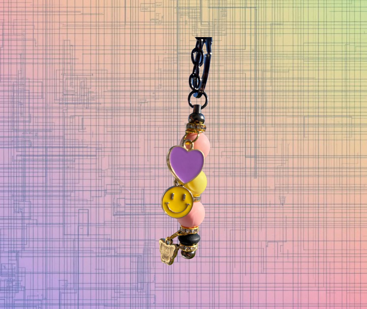 Bead and Charm Keychain